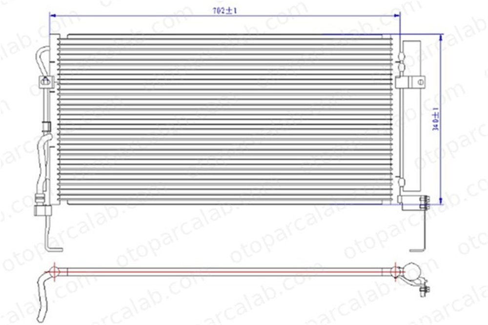 ORIS CHY260020 Klima Radyatörü ORİS CHY260020 HYUNDAI SANTA FÉ I 9760626000 9760626001