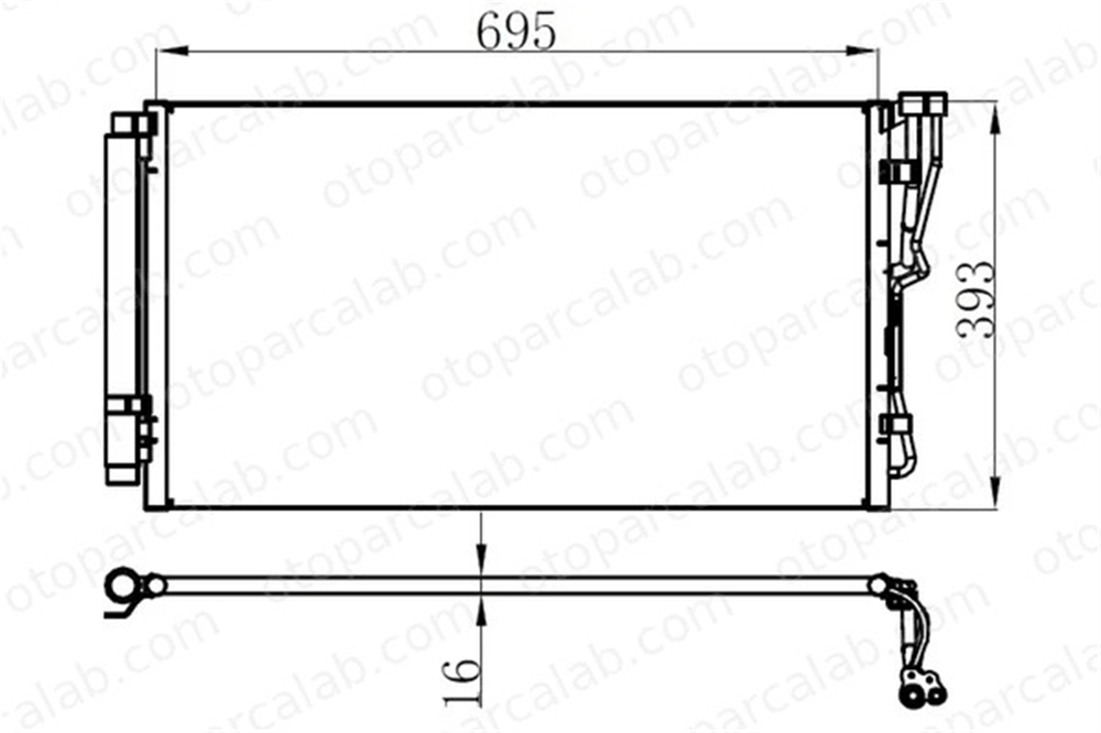 ORIS CHY636012 Klima Radyatörü ORİS CHY636012 HYUNDAI GRANDEUR KIA OPTIMA 976063R000 976063R001