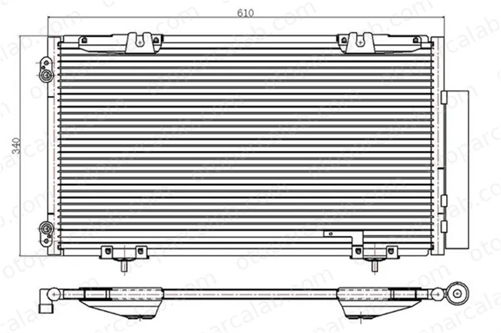 ORIS CTO507016 Klima Radyatörü ORİS CTO507016 TOYOTA AVENSIS AVENSIS Liftback 8845005070 8845005010