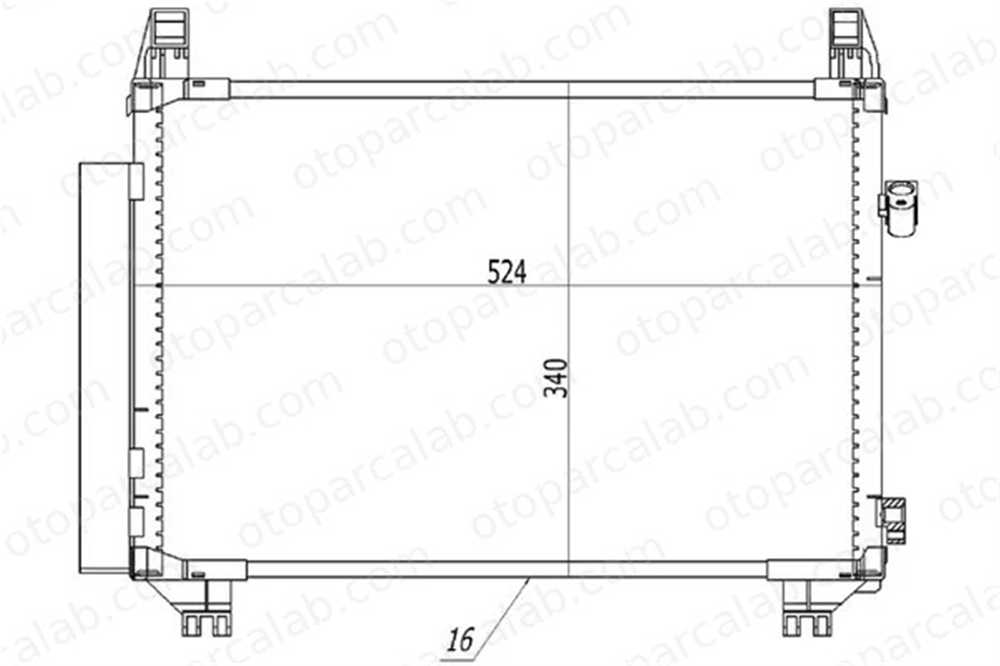 ORIS CTO656016 Klima Radyatörü ORİS CTO656016 TOYOTA YARIS 884600D060 884600D210