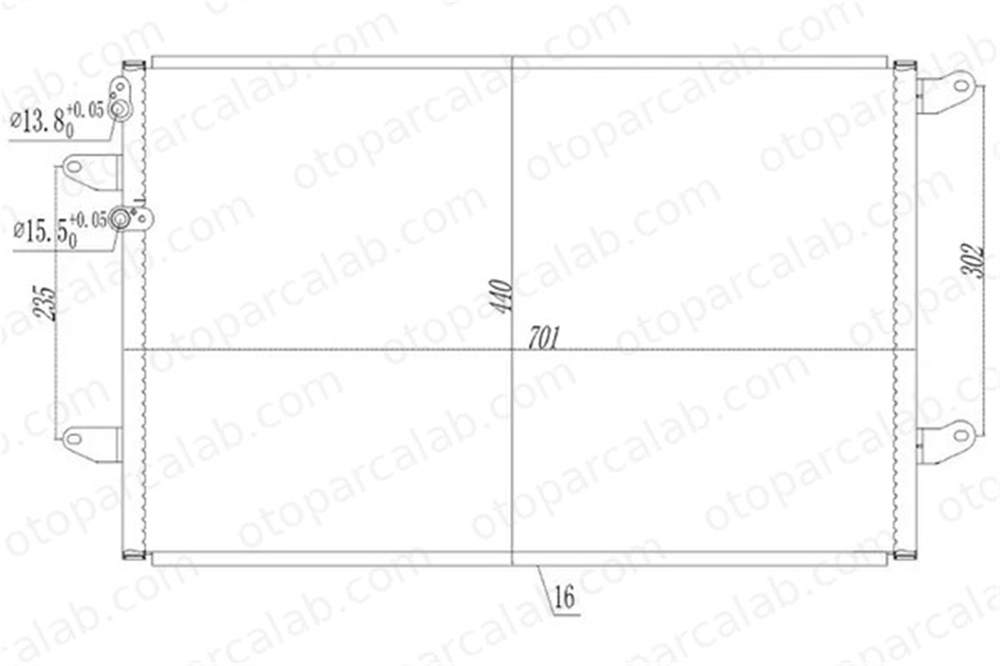 ORIS CVW956016 Klima Radyatörü ORİS CVW956016 VW PHAETON 3D0820411G 3D0820411C