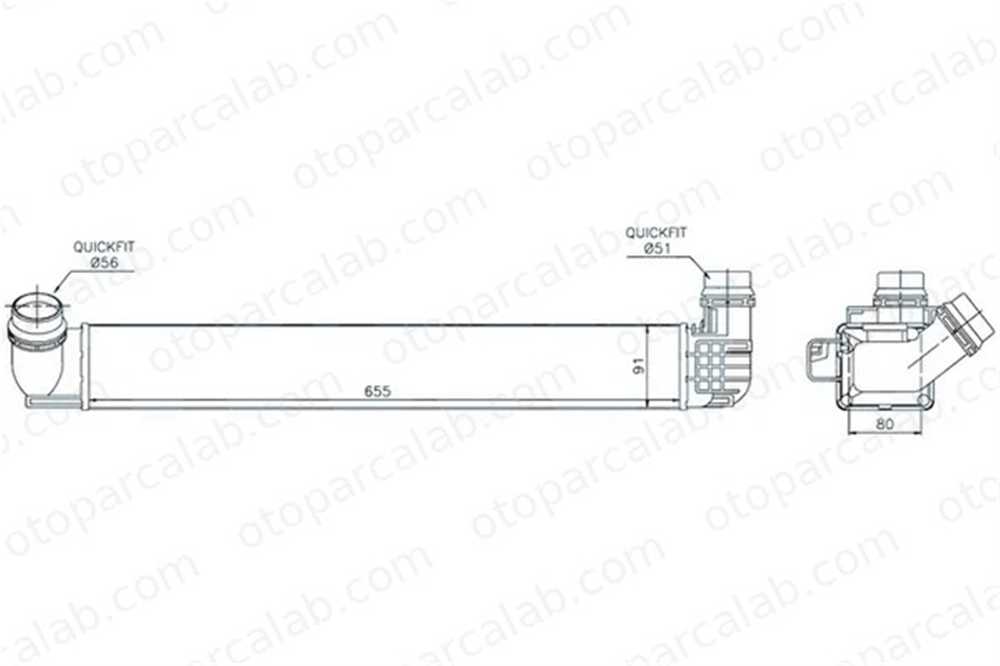 ORIS IRN506080 Turbo Radyatörü ORİS IRN506080 RENAULT MEGANE III Coupe MEGANE III Grandtour 144961285R 144960006R