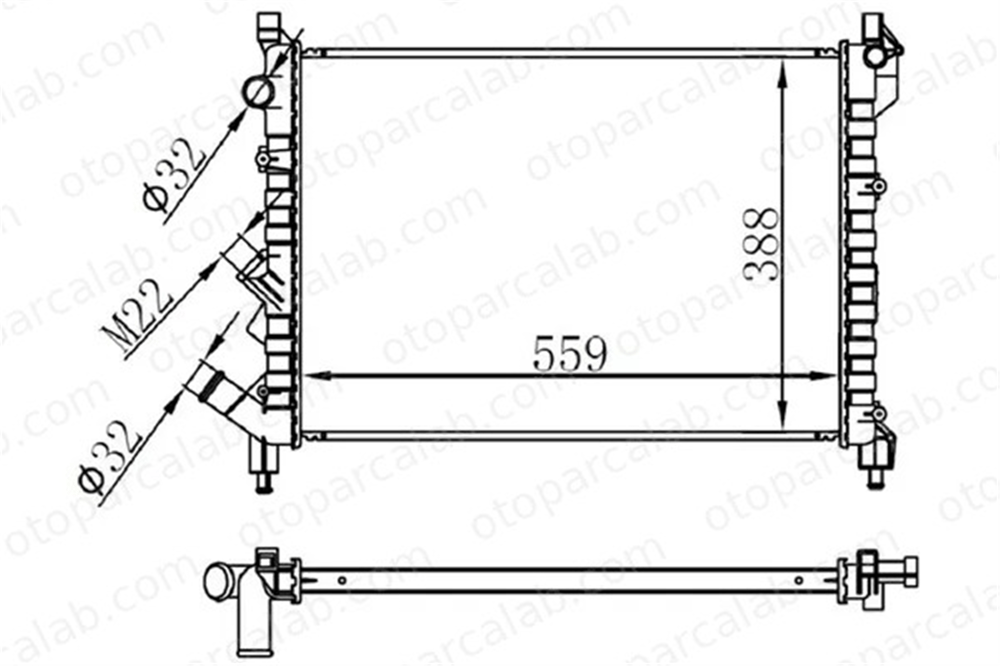 ORIS MRN122023 Su Radyatörü ORİS MRN122023 FIAT UNO 7556137 5938962