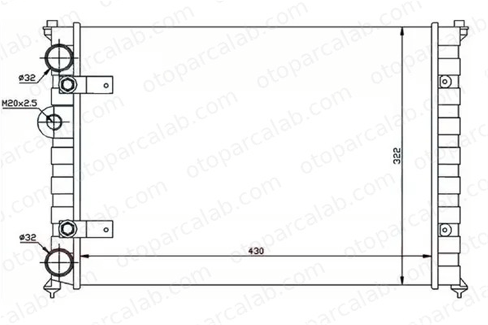ORIS MVW082034 Su Radyatörü ORİS MVW082034 PEUGEOT 308 I PARTNER Kasa/büyük limuzin 1330W2 1330S5