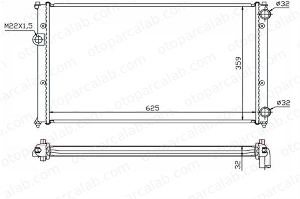 ORIS MVW095034 Su Radyatörü ORİS MVW095034 PEUGEOT PARTNER Kasa/büyük limuzin 308 I 1330G1 1330H6