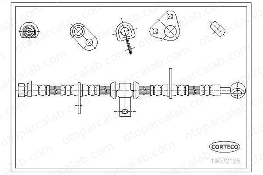 OSSCA 00670 Fren Hortumu Ön Sağ veya Sol ROVER 600 I HONDA ACCORD VI 1464SM4010 01464SM4010