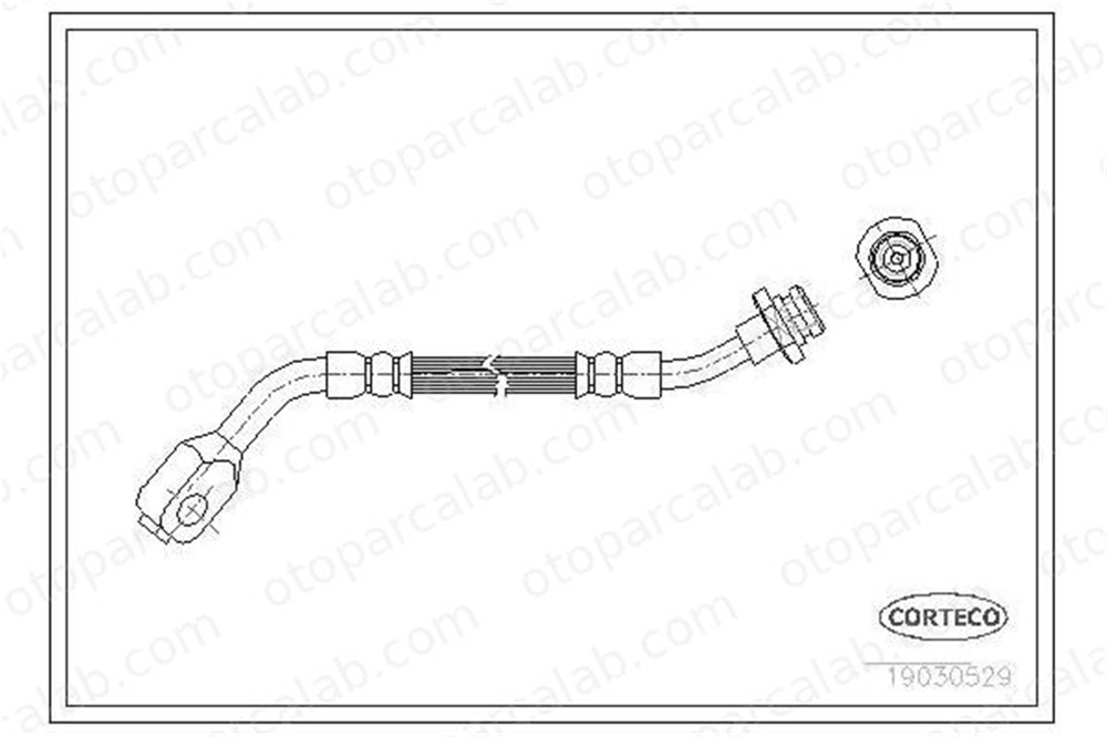 OSSCA 00693 Fren Hortumu Ön Sağ FORD MAVERICK NISSAN PICK UP 4621031G11 46210EK400