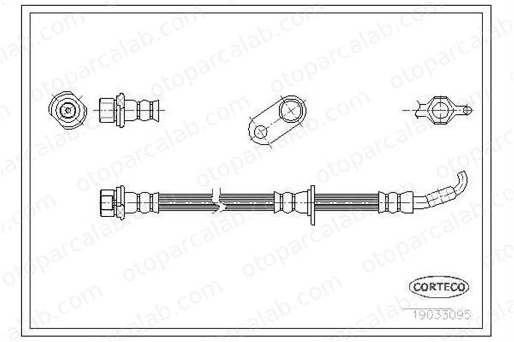 OSSCA 00709 Fren Hortumu Ön Sağ veya Sol TOYOTA CARINA E VI Sedan CARINA E VI Sportswagon 9094702887