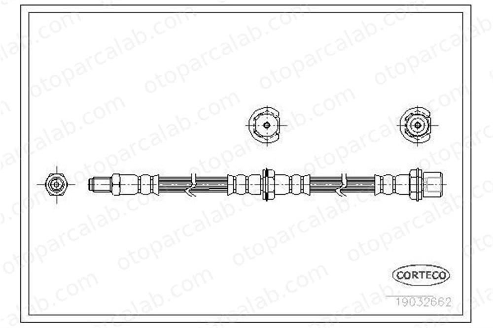 OSSCA 00766 Fren Hortumu Ön Sağ veya Sol DAIHATSU CHARADE III APPLAUSE I Hatchback 9004922118 9004922118000