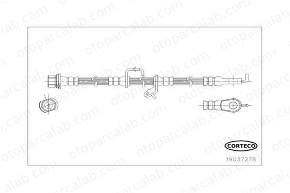 OSSCA 01053 Fren Hortumu Ön Sol TOYOTA AURIS COROLLA Sedan 90947W2013