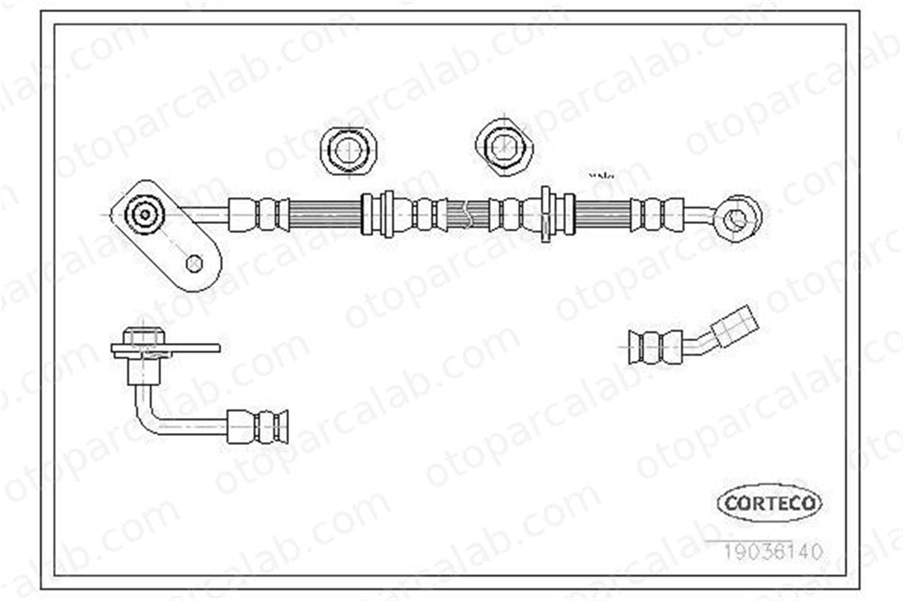 OSSCA 01217 Fren Hortumu Ön Sağ SUZUKI GRAND VITARA I 5154067D00 5154065D00