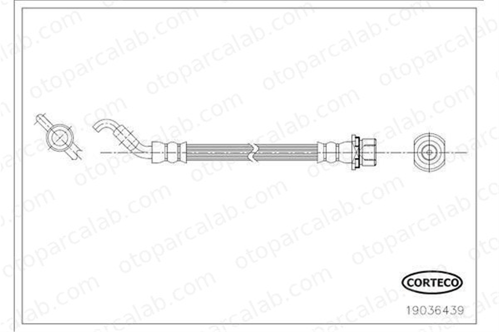 OSSCA 01342 Fren Hortumu Arka Sağ veya Sol TOYOTA AURIS VERSO 90947W2016