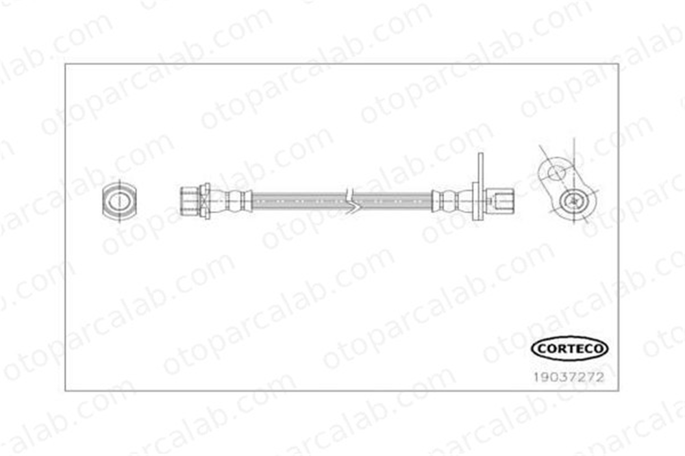 OSSCA BRSFH14004 Fren Hortumu Arka Sağ veya Sol TOYOTA AURIS COROLLA Sedan 90947W2014