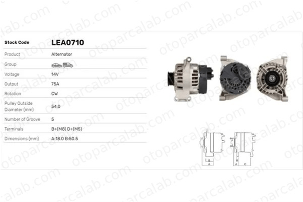 PARS PRS-ALT440 Alternatör FIAT PANDA PUNTO 986049081 51859037