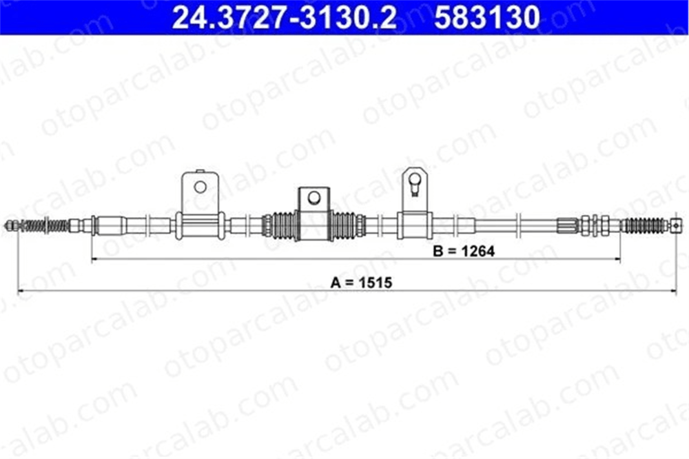 PARTS MALL PTA-472 El Fren Teli Arka Sol PARTS-MALL PTA-472 HYUNDAI H-1 / STAREX Minibüs/Otobüs H-1 Panelvan/Van 599124A010 599124A000