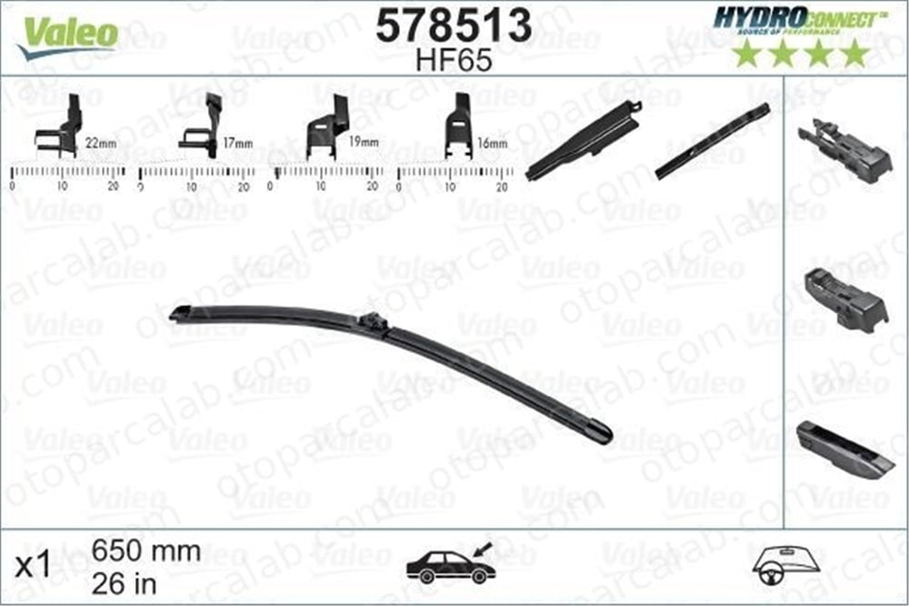 PHAFF 01141 Silecek Süpürgesi Ön Muz Tip 650/480 mm - 26/19 inç BMW 5 5 Touring 3M5J17B437AA 4L1955425B