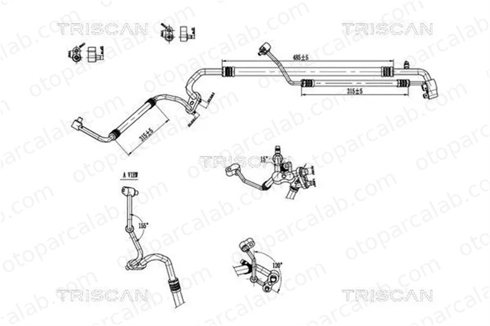 PSA ORJINAL 39120608 Klima Hortumu OPEL CORSA E CORSA E Kasa/eğik arka 39120608 39091486