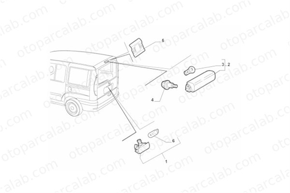 PSA ORJINAL 6340H0 Plaka Lambası CITROËN NEMO Kasa/büyük limuzin NEMO MPV 6340H0