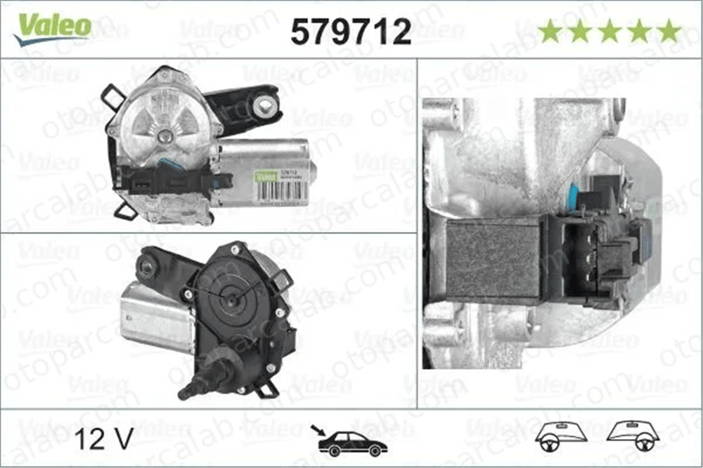PSA ORJINAL 6405T2 Silecek Mekanizma Motoru Arka CITROËN C1 TOYOTA AYGO 6405T2