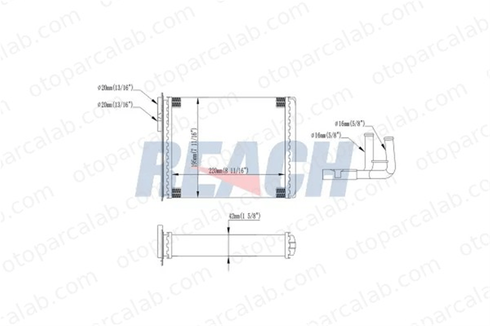 PSA ORJINAL 6448G0 Kalorifer Radyatörü FIAT DUCATO Panelvan/Van DUCATO Platform şasi 6448G0 1320777080