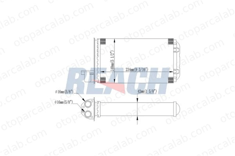 PSA ORJINAL 6448G1 Kalorifer Radyatörü PEUGEOT 205 II 205 I 644851