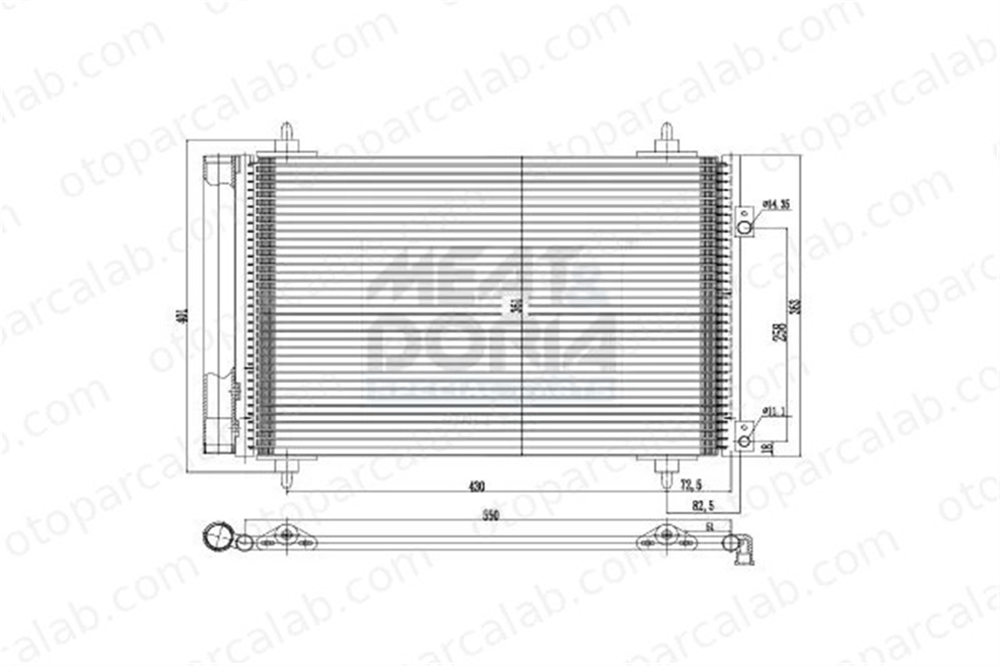 PSA ORJINAL 6455HJ Klima Radyatörü PEUGEOT 308 I 308 SW I 6455HJ 6455CX
