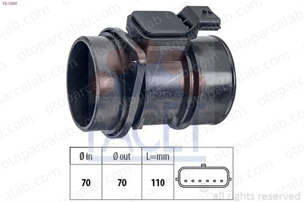 PSA ORJINAL 93856812 Hava Debimetresi RENAULT KANGOO / GRAND KANGOO II OPEL VIVARO A Minibüs/Otobüs 93856812 1658000Q0A
