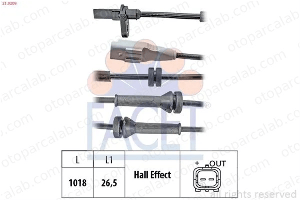 PSA ORJINAL 9665920180 Abs Sensörü Arka Sağ veya Sol CITROËN BERLINGO Kasa/büyük limuzin PEUGEOT PARTNER Kasa/büyük limuzin 9665920180 9813764880