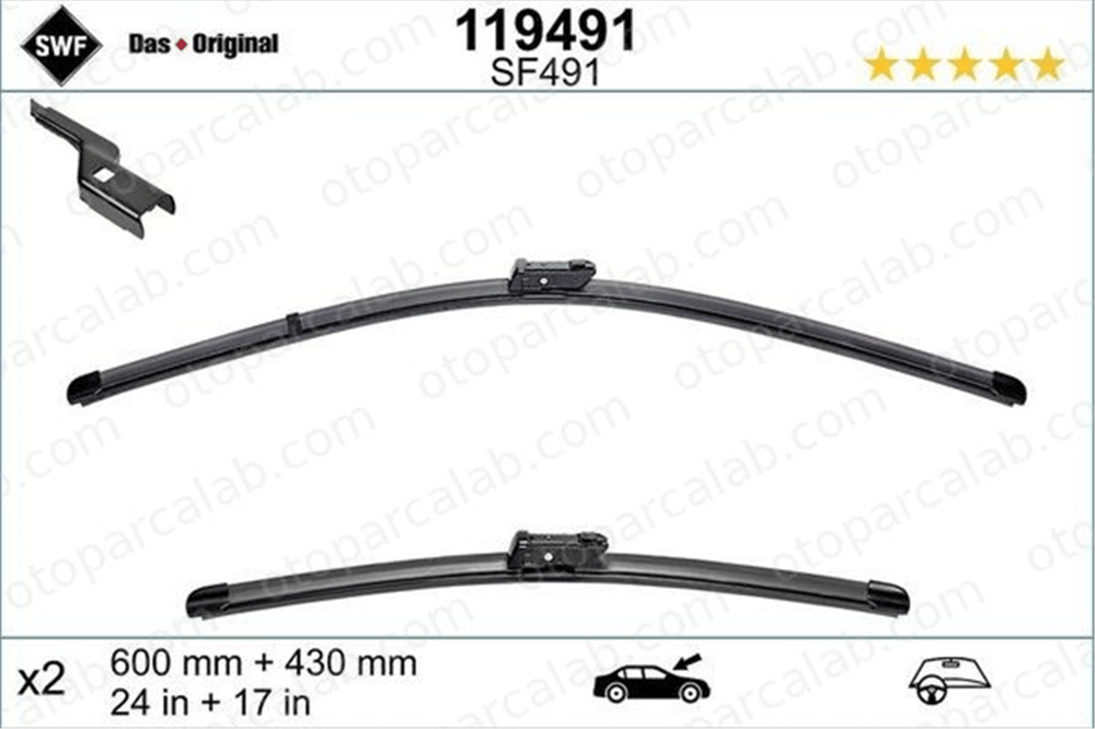 PSA ORJINAL 9833976580 Silecek Süpürgesi Ön PEUGEOT PARTNER Kasa/büyük limuzin CITROËN BERLINGO Kasa/büyük limuzin 9833976580 9820343580