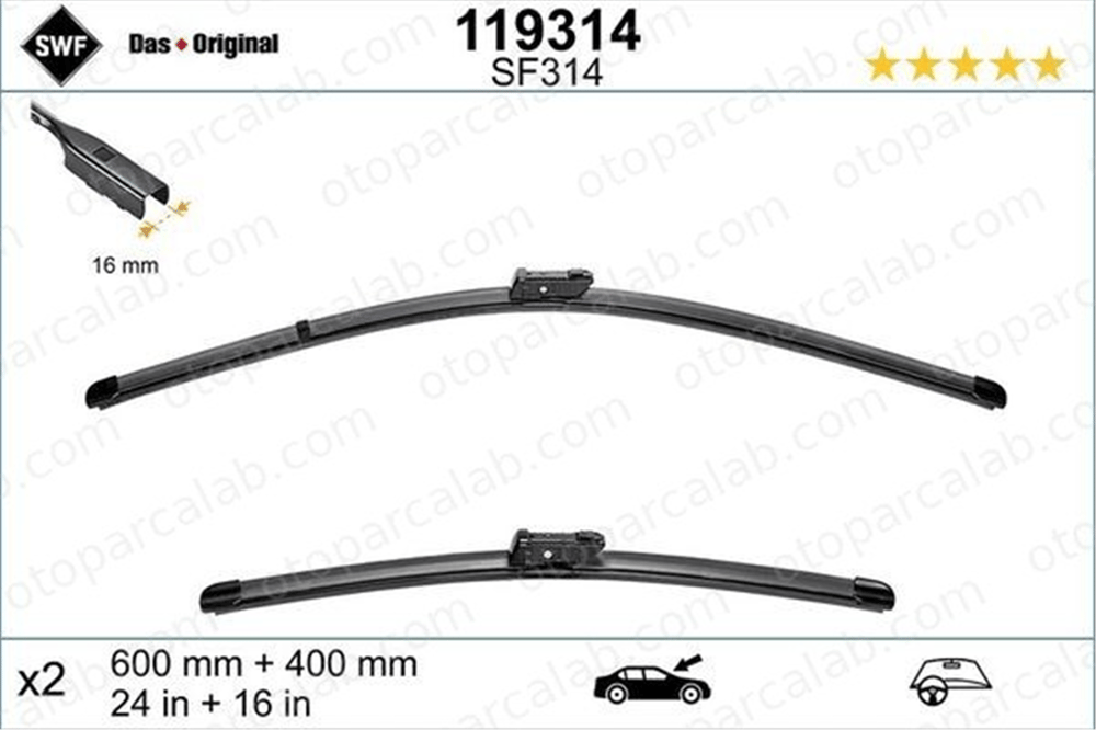 PSA ORJINAL 9835425680 Silecek Süpürgesi Ön SKODA FABIA III Station wagon FABIA III 9835425680 9835425780