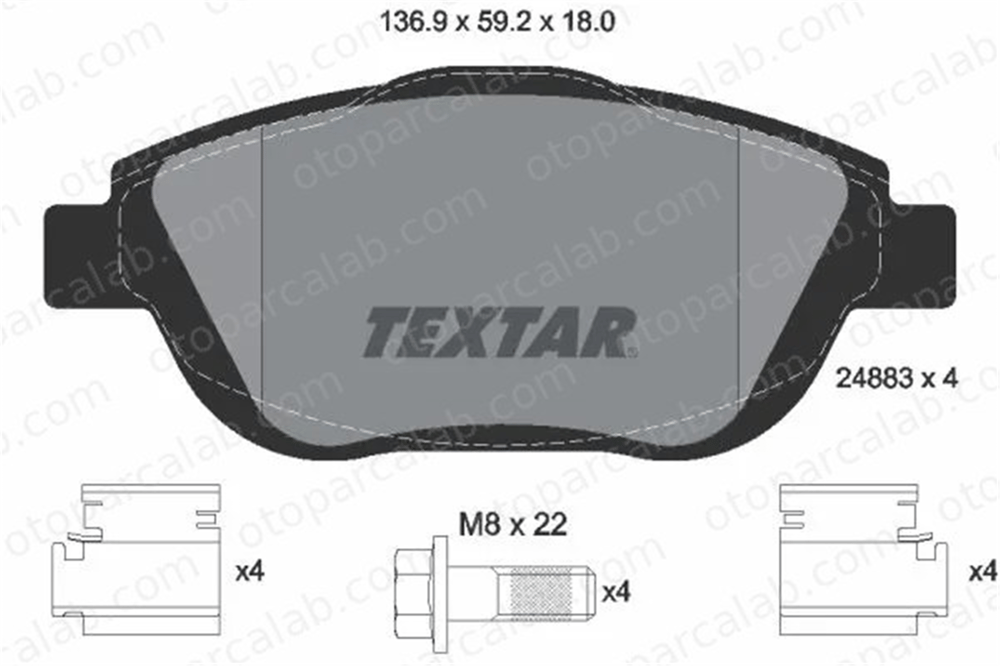 PSA ORJINAL 9862568880 Fren Disk Balata Ön PEUGEOT 2008 I CITROËN C3 II 9862568880 1607083180