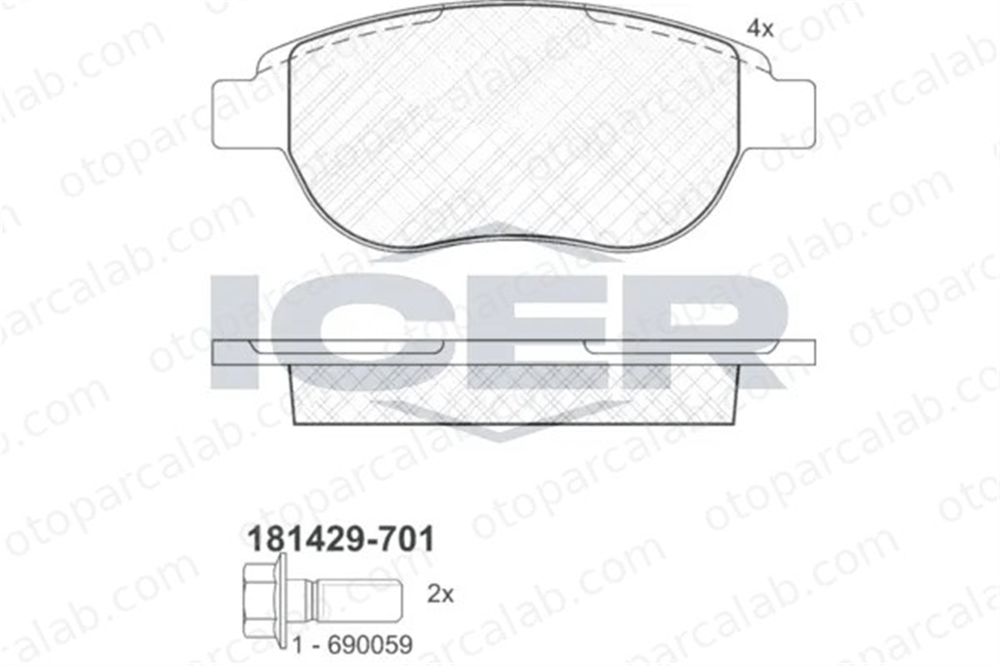 PSA ORJINAL E172559 Fren Disk Balata Ön CITROËN C4 I XSARA PICASSO E172559 1611140780