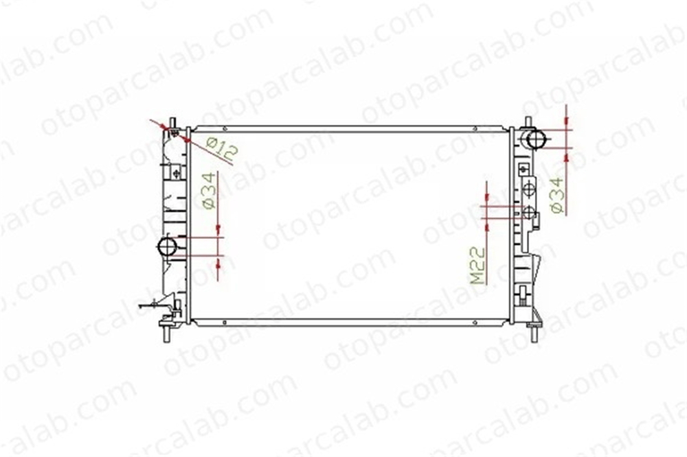 RADISEN RR 63012 Su Radyatörü OPEL VECTRA B Station wagon VECTRA B 52479088 1300180