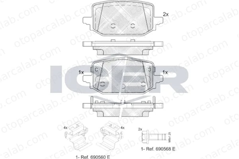 RENAULT ORJINAL 440604785R Fren Disk Balata Arka FORD ESCORT I ESCORT II 440604785R 4406000Q4A