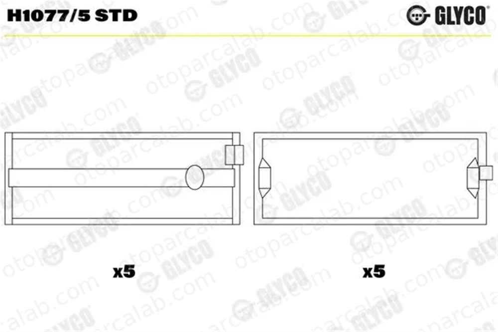 SAHIN AN 5157 STD Ana Yatak (STD) ŞAHİN AN 5157 STD TOYOTA COROLLA STARLET 1170110012 1170410012