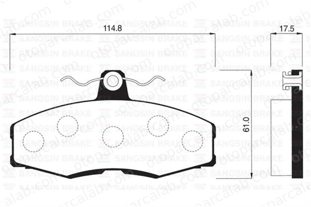 SANGSIN SP1028 Fren Disk Balata Ön SKODA FAVORIT FAVORIT Forman 87BX2K021AA 1661468