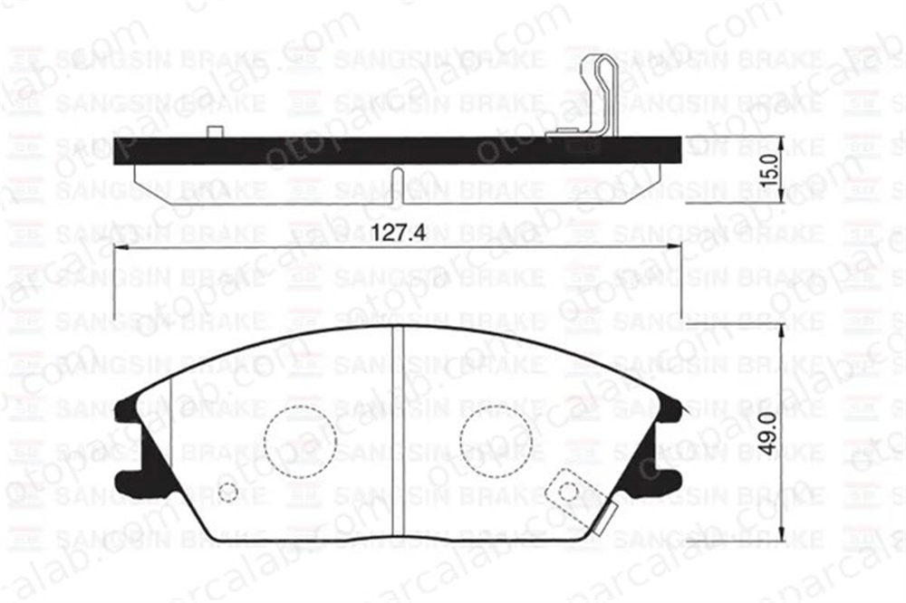 SANGSIN SP1047 Fren Disk Balata Ön HYUNDAI GETZ ACCENT II 581011CA00 581011CA10