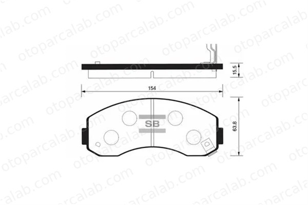SANGSIN SP1056 Fren Disk Balata Ön KIA K2500 Platform şasi K2900 K60B3328Z RB913311261