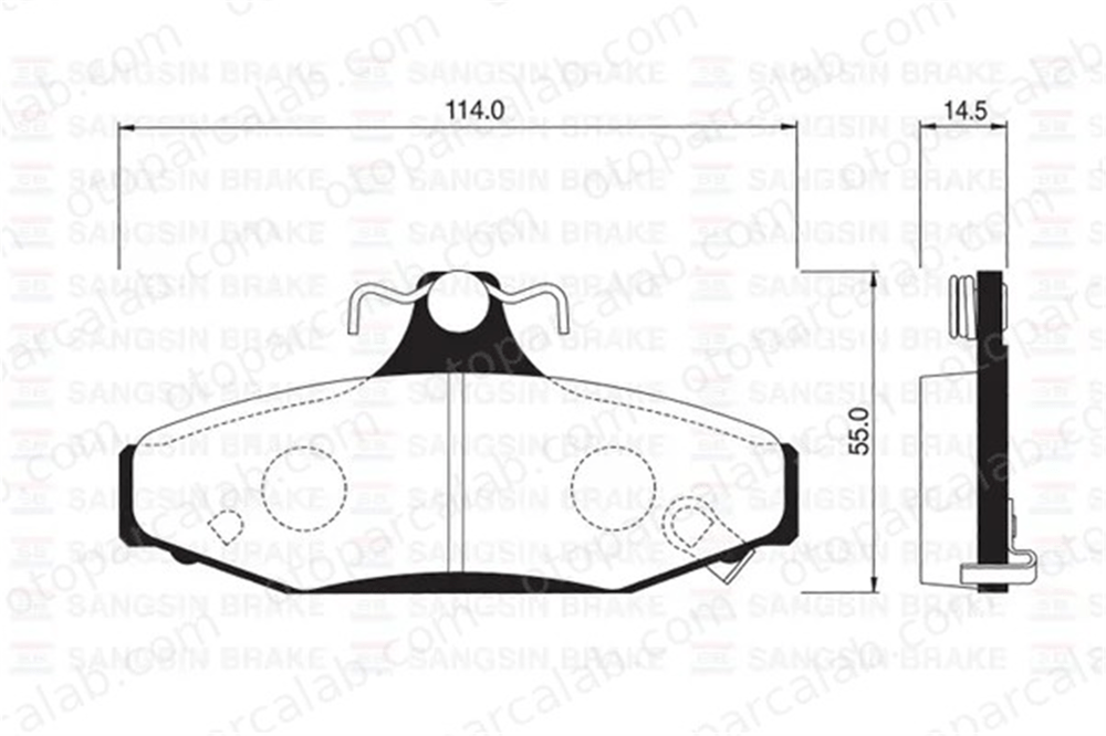 SANGSIN SP1066 Fren Disk Balata Ön SSANGYONG KORANDO MUSSO 4841305000 48413050A0