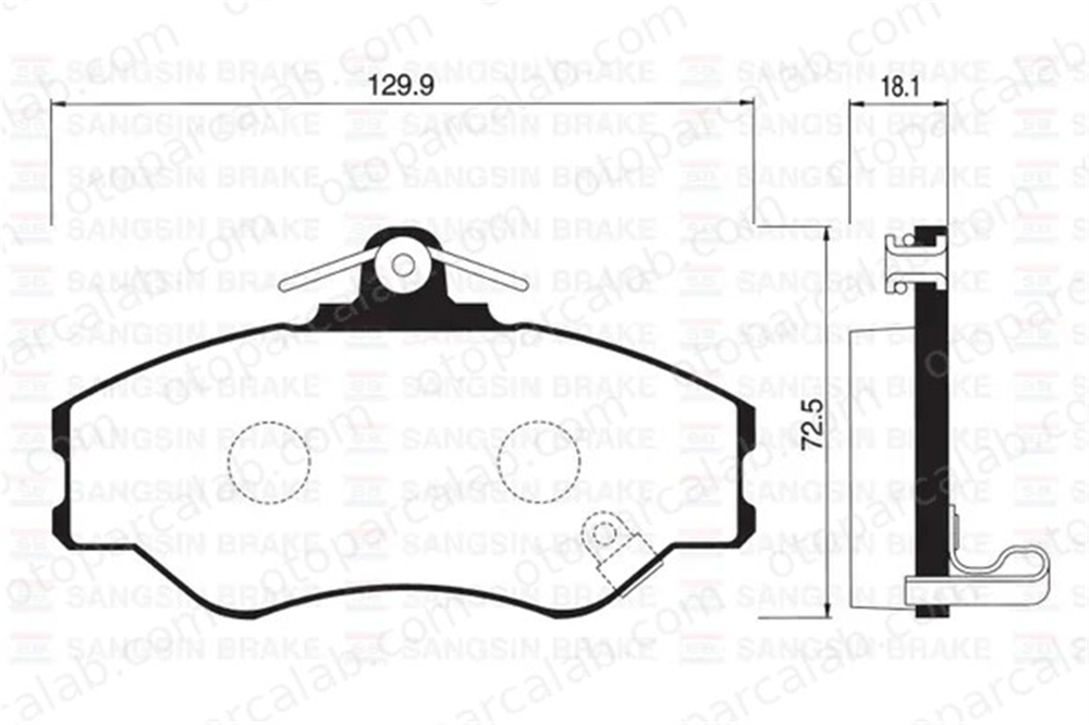 SANGSIN SP1072 Fren Disk Balata Ön HYUNDAI H100 Panelvan/Van H100 Minibüs/Otobüs 581014BA00 5810143A00