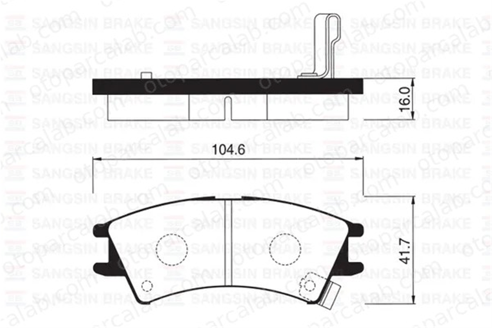 SANGSIN SP1096 Fren Disk Balata Ön HYUNDAI ATOS 5810102A00 5810105A10