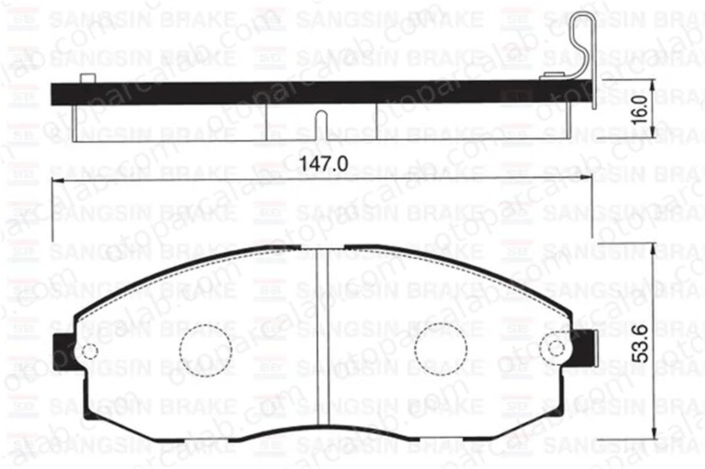 SANGSIN SP1099 Fren Disk Balata Ön HYUNDAI H-1 / STAREX Minibüs/Otobüs H-1 Panelvan/Van 581014AA00 581014AA30