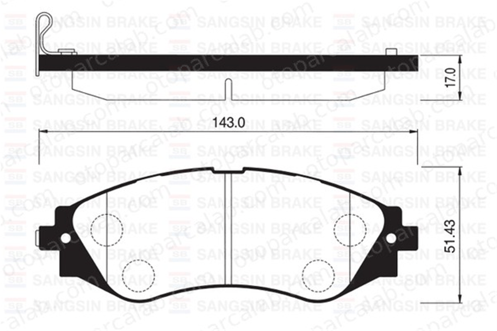 SANGSIN SP1102 Fren Disk Balata Ön DAEWOO NUBIRA Sedan NUBIRA Wagon 96405129 96495227