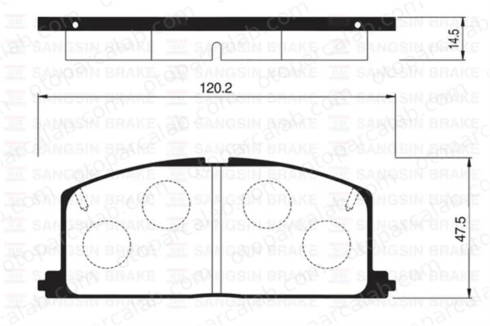 SANGSIN SP1105 Fren Disk Balata Ön TOYOTA COROLLA COROLLA Liftback 446512030 446501010