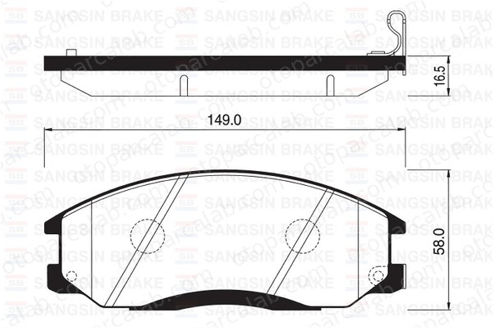 SANGSIN SP1115 Fren Disk Balata Ön HYUNDAI H-1 / STAREX Minibüs/Otobüs SANTA FÉ I 581013AA20 5810126A30