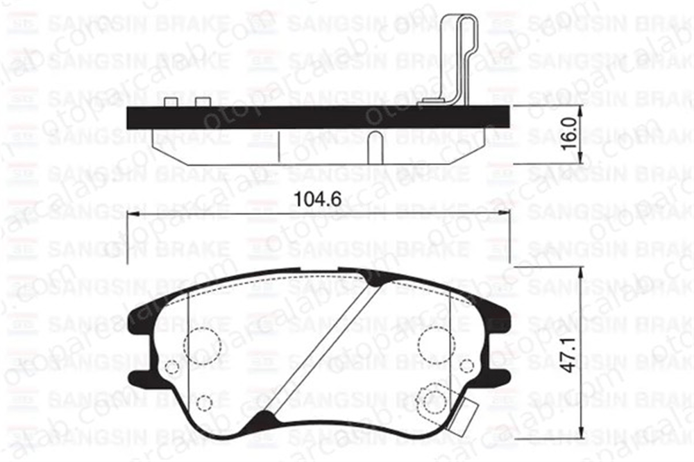 SANGSIN SP1149 Fren Disk Balata Ön HYUNDAI ATOS 5810105A10 5810102A00