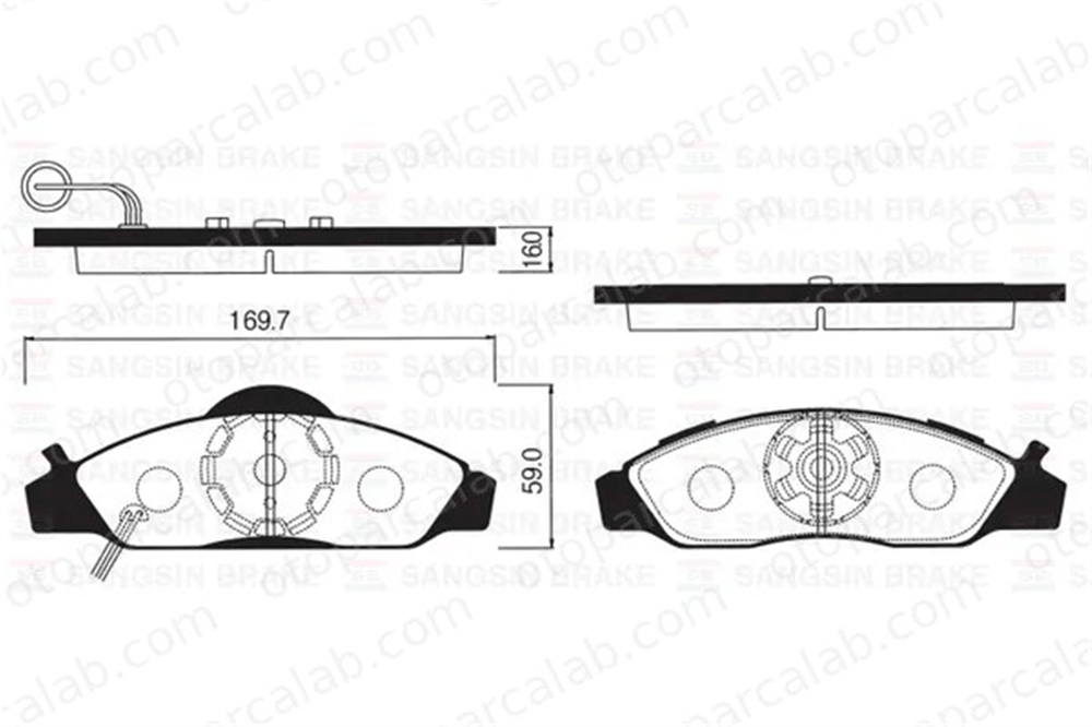 SANGSIN SP1150 Fren Disk Balata Ön SSANGYONG KORANDO MUSSO 4813005100 WVA23230