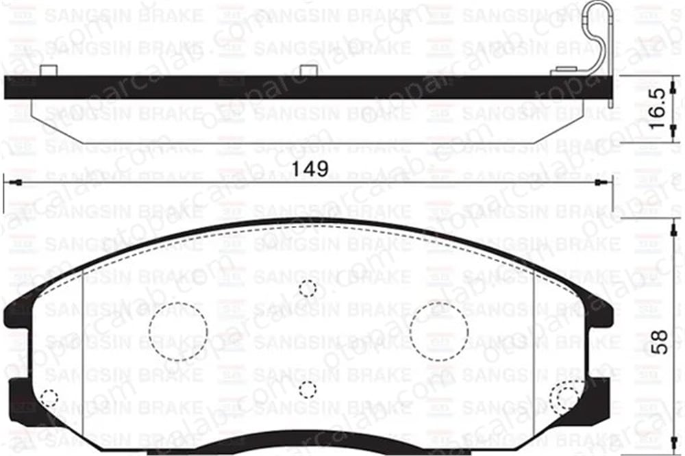SANGSIN SP1157 Fren Disk Balata Ön HYUNDAI H-1 / STAREX Minibüs/Otobüs SANTA FÉ I 581014AA26 5810126A00