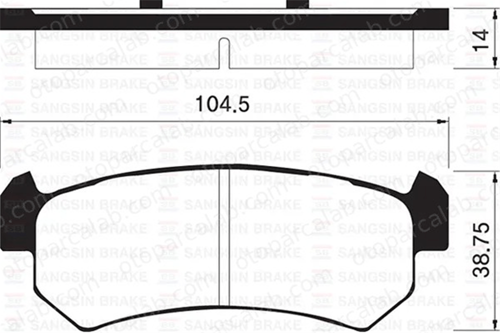 SANGSIN SP1160 Fren Disk Balata Arka CHEVROLET LACETTI NUBIRA Sedan 96405131 5550085Z00