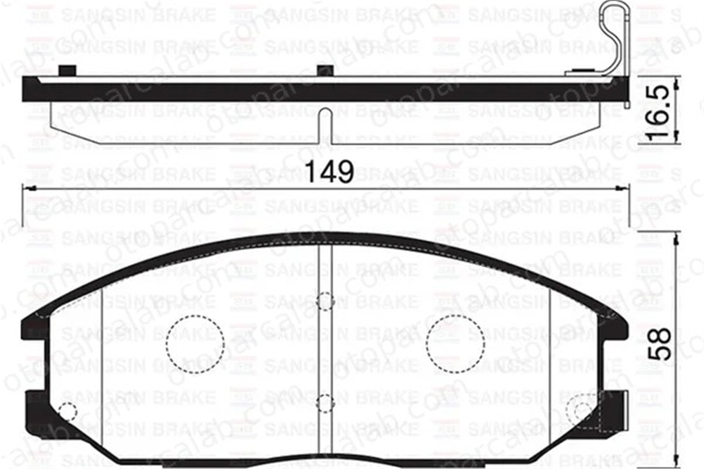 SANGSIN SP1171 Fren Disk Balata Ön HYUNDAI H-1 / STAREX Minibüs/Otobüs SANTA FÉ I 581013AA20 581013AA10